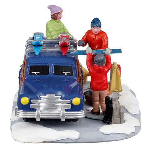 LEMAX Figurines Vacances d'hiver "Winter Vacation" H6.6×13.2×8.3 cm