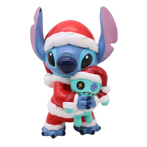 Christmas Inspirations Statuina Stitch grande con bambola di natale 29x18xH41 cm
