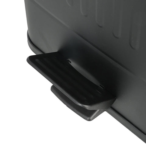 Estia Home Cestino Spazzatura in metallo nero opaco "Antigua" 30LT 27.5x36xH66 cm