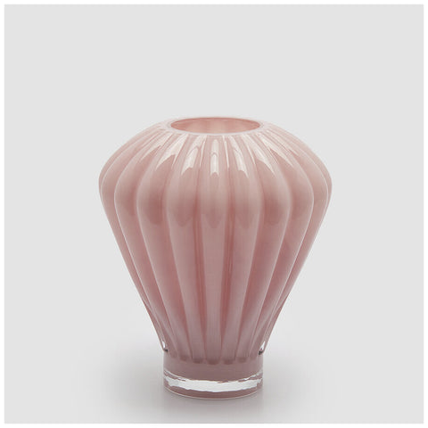 Edg Enzo de Gasperi Vaso in vetro rosa da interno "Diamante" D23xH27 cm - Angelica Home Stabia