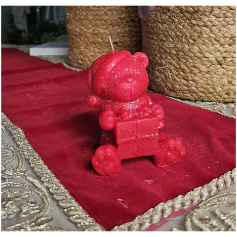 Bougie Cereria Parma Teddy Bear avec cadeau 7x8xH10 cm 2 variantes (1 unité) 