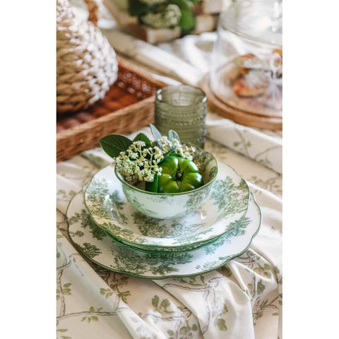 Bol à céréales Blanc Mariclò Toile de Jouy "Affinités électives" D14xH6 cm