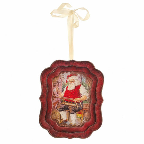 NUAGES DE TISSU Plaque avec image de Noël H20 cm 3 variantes (1 unité)