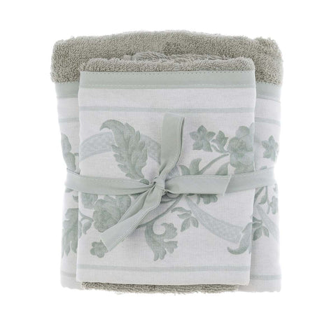 Blanc Mariclò Pair of Shabby Chic cotton towels 40x60 - 60x100 cm 2 variants