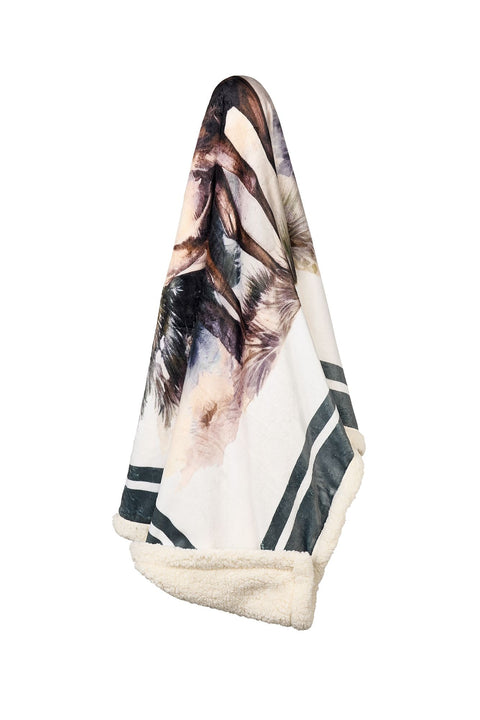 Plaid de Noël Nuages ​​+ paquet « Forêt enchantée » 130x160 cm