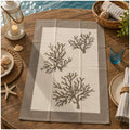 Tovaglietta in tessuto con stampa coralli, stile marino per tavola estiva, decorazione casa shabby chic