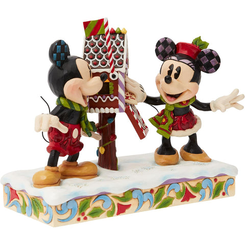 Figurine de Noël Enesco Mickey et Minnie "Jim Shore" 20x10xH17,8 cm