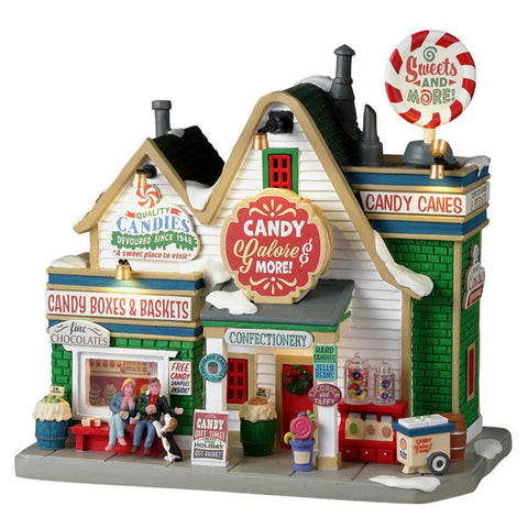 LEMAX LED illuminated building "Candy Galore &amp; More" in resin H20 x 21 x 12.5 cm