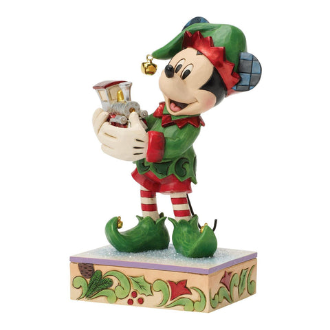 Enesco Disney Statuina di natale Topolino elfo "Special Edition" H19.5 cm