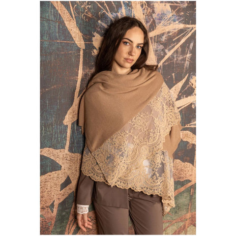 Chez Moi Stola con pizzo Corinzio "Cachemirina" 4 varianti(1 unità)