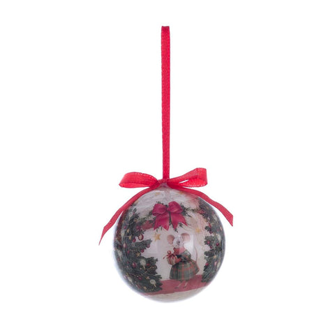 Blanc Mariclò Box Set of 6 "Christmas Fairy" Tree Baubles D6 cm