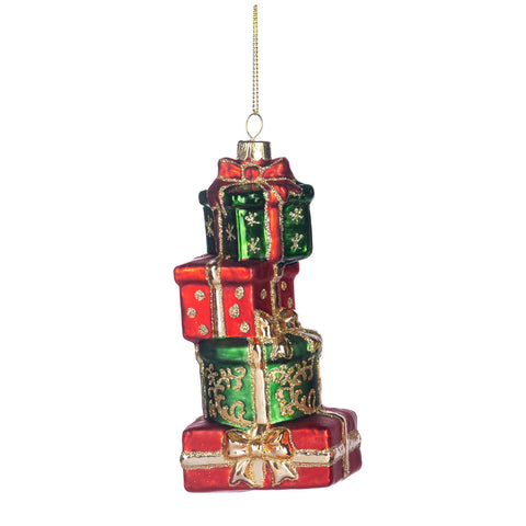 GOODWILL Christmas Decoration, Glitter Gift Boxes 12 cm 2 variants (1pc)