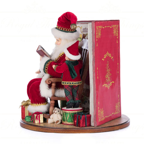 GOODWILL Babbo natale con elfi in resina "Katherine's Collection" 28 cm