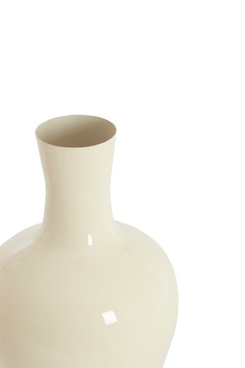 Light & Living Vaso portafiori in metallo crema "Nana" D33xH50 cm
