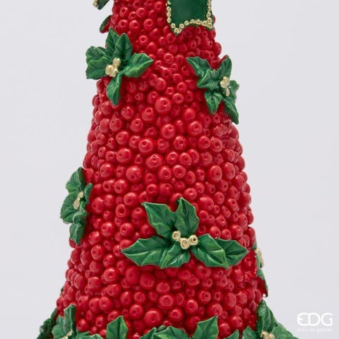 EDG Décoration sapin de Noël en polyrésine D12,5 H34 cm