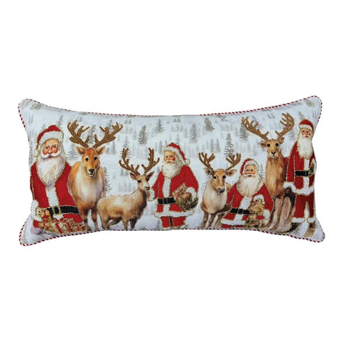 Coussin de Noël Blanc Mariclò avec broderie 35x60 cm