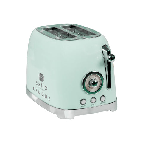 Estia Home Tostapane 2 Fette in acciaio inox menta Retro "Epoque" 815w