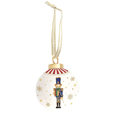 Easy Life Sfera di natale in ceramica "Christmas Teddy" D7 cm 4 varianti(1 unità)