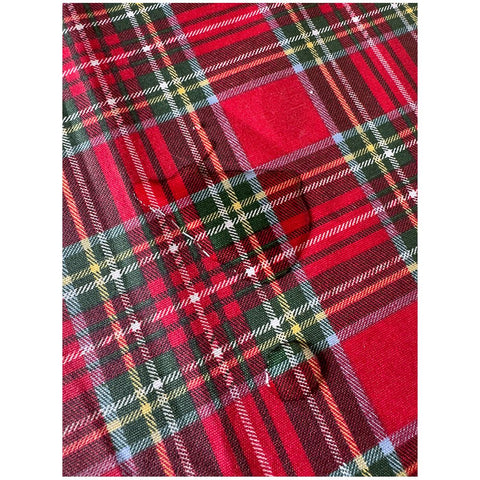 L'Atelier 17 Nappe de Noël enduite de résine tartan écossais "In&amp;Out Xmas" 135x360 cm 3 variantes (1pc)