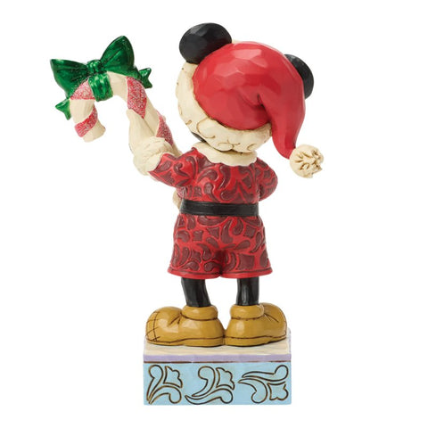 Enesco Disney Jim Shore Statuina Topolino Candy Cane in resina 9x5xH13.5 cm