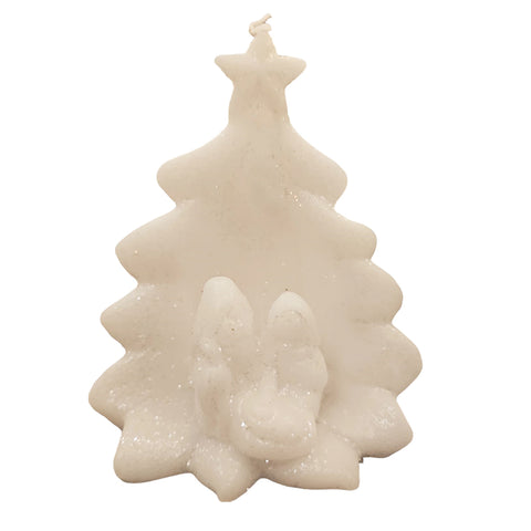 Cereria Parma Handcrafted nativity tree candle H13.5xD11cm