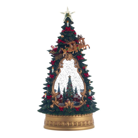 Figurine d'arbre de Noël Blanc Mariclò avec lumières LED 17 x 10 x H 35 cm