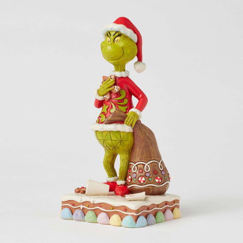 Figurine de Noël Grinch Enesco Jim Shore avec biscuits H 20,5 cm