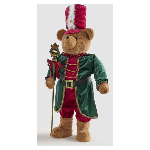 EDG Figurine de Noël Ours soldat en tissu H100 cm 2 variantes (1 unité)