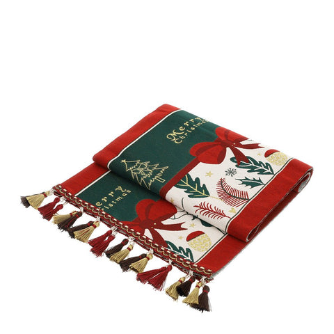 RUNNER X'MAS ROSSO/VERDE 33X180CM