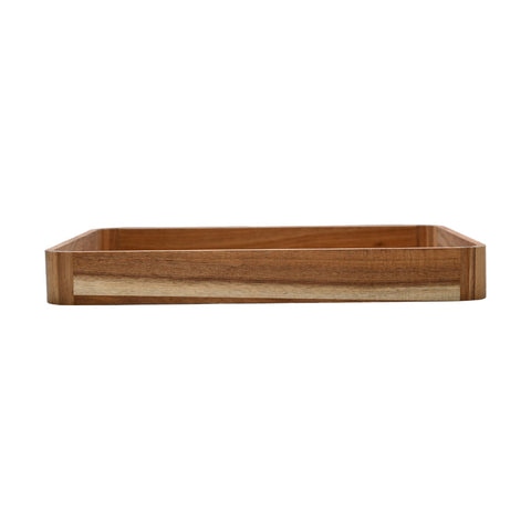 Estia Home Vassoio rettangolare in legno di acacia con manici 42x32xH5 cm