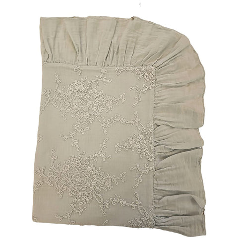 Chez Moi Cushion cover in lace and flounce Made in Italy "Etoile Corinzio" 50x50 cm 2 variants (1pc)
