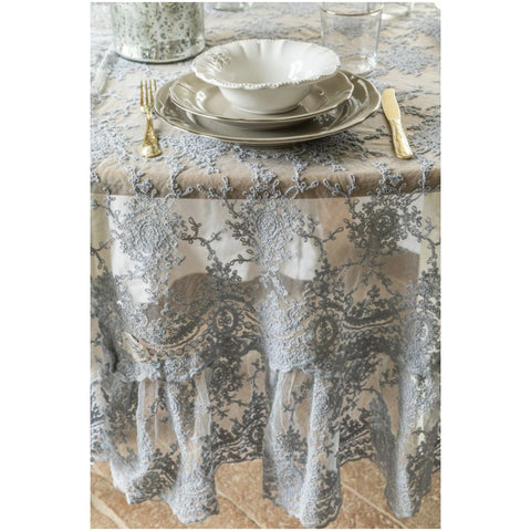 Chez Moi Lace tablecloth with "Corinthian" gala Made in Italy 160x240 cm 2 variants (1pc)