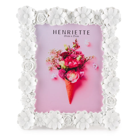 Henriette Cornice Portafoto Flowers in resina "Ostuni" 28×34(20x25cm)