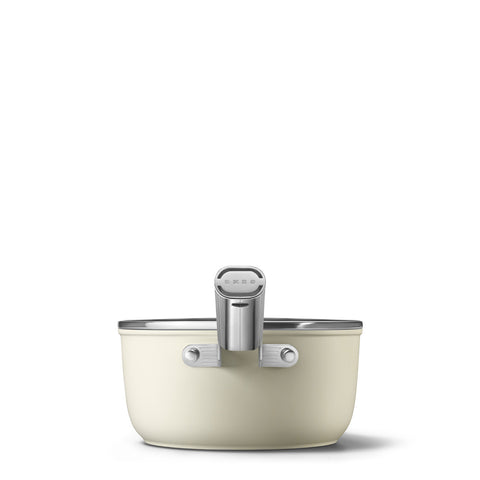 Smeg Casseruola a un manico panna + coperchio "50's Style" D20 cm / 42.3x21.5xH10 cm