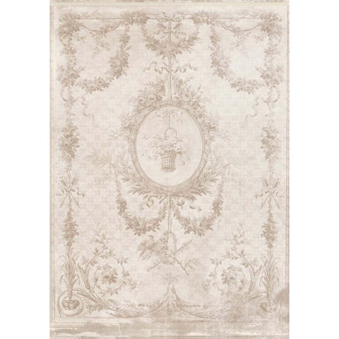 Blanc Mariclò Tappeto arredo Jacquard in misto cotone avorio "Aubusson" 140x200 cm