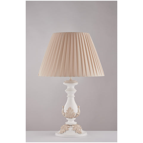 Brulamp Grande lampe en bois avec abat-jour gris tourterelle F1 E27 D19xH61 cm