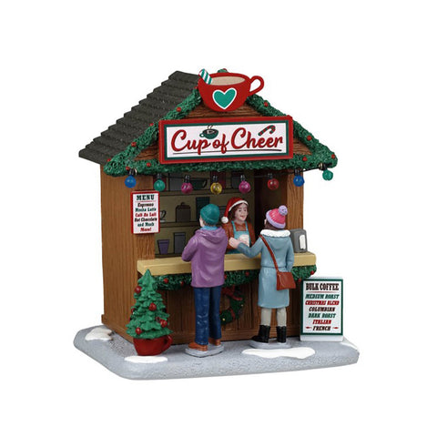 LEMAX Hot Drinks Kiosk "Cup Of Cheer" in resin H13.3 x 11.5 x 10.5 cm