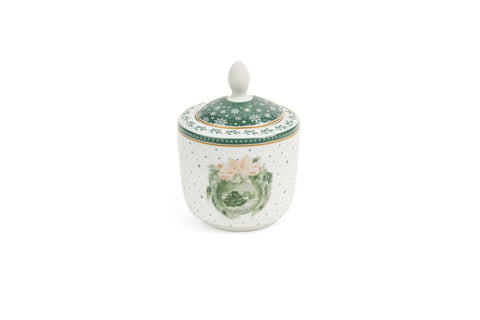 Nuvole di stoffa Zuccheriera natalizia "SILENT GOLD" in ceramica verde 350 ml