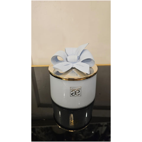 Chiaraela Scatola rotonda Eli grande fiocco D10xH11 cm 4 varianti(1 unità)