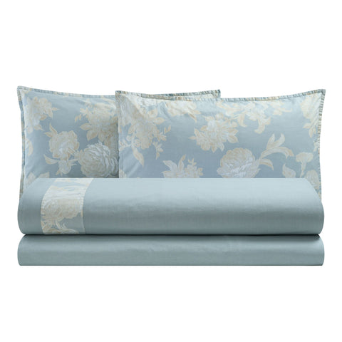 Bianco Perla Completo letto lenzuola Eko matrimoniale in cotone + 2 federe "Amber" 2 varianti