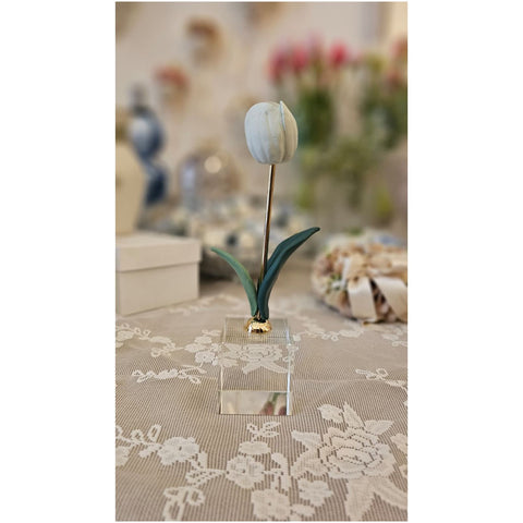 Chiaraela Pianta Tulipano Decorativa su cubo "Giardino" 5x5xH18 cm 12 varianti(1 unità)