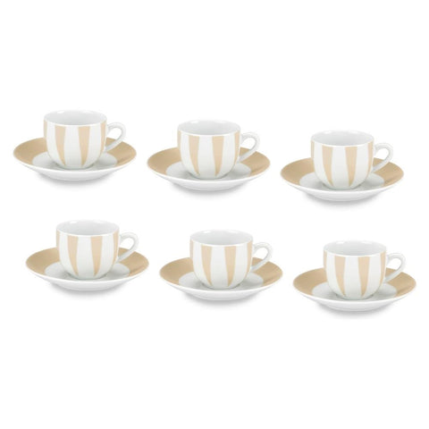 Tazza Con Piattino AMALFI LIMONI Bianco Giallo 250ml In Porcellana EASY Tazza Con Piattino AMALFI LIMONI Bianco Giallo 250ml In Porcellana EASY