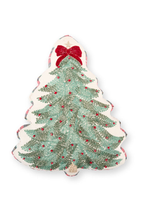 Nuvole di Stoffa Cuscino arredo a forma di albero decoro natalizio "VINTAGE TOYS" 30x45 cm
