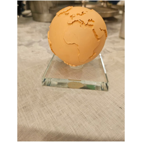 Chiaraela Mappamondo medio base in vetro "World" 10x12 cm 3 varianti(1 unità)