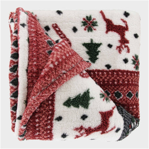 Unique Living Plaid coperta di natale soffice "Fresia" 150x200 cm
