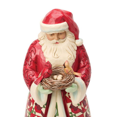 Enesco Statuina Babbo Natale con uccellini, Jim Shore 22.5x20.5xH37 cm