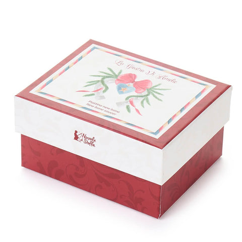 Lot de 4 assiettes de Noël « Carrousel » en tissu Nuages ​​10,5 x 8 x 1,8 cm