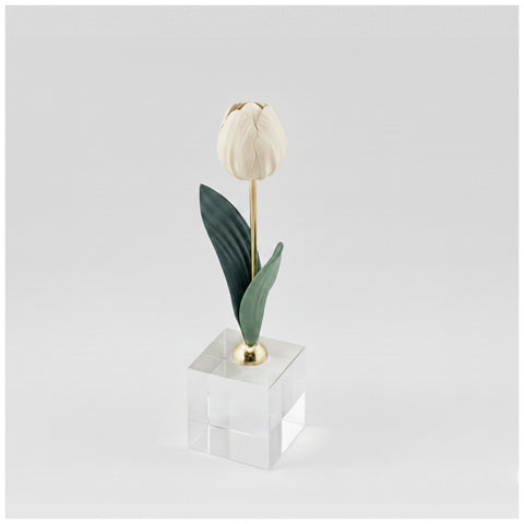 Chiaraela Pianta Tulipano Decorativa su cubo "Giardino" 5x5xH18 cm 12 varianti(1 unità)