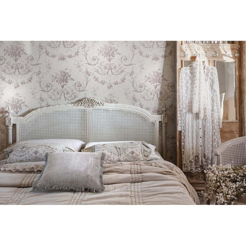 Blanc Mariclò Testata letto in legno avorio/beige "Proserpina" Shabby Chic 180x6xH124 cm