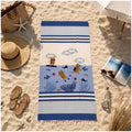 Asciugamano mare con gatti divertenti, stile marino, perfetto per spiaggia e vacanze estive